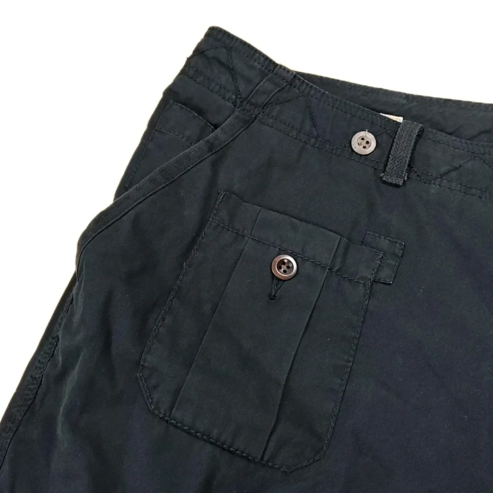 Vtg 90s Polo Ralph Lauren Baggy Wide Leg Cargo Shorts 42/44 Black Field Utility